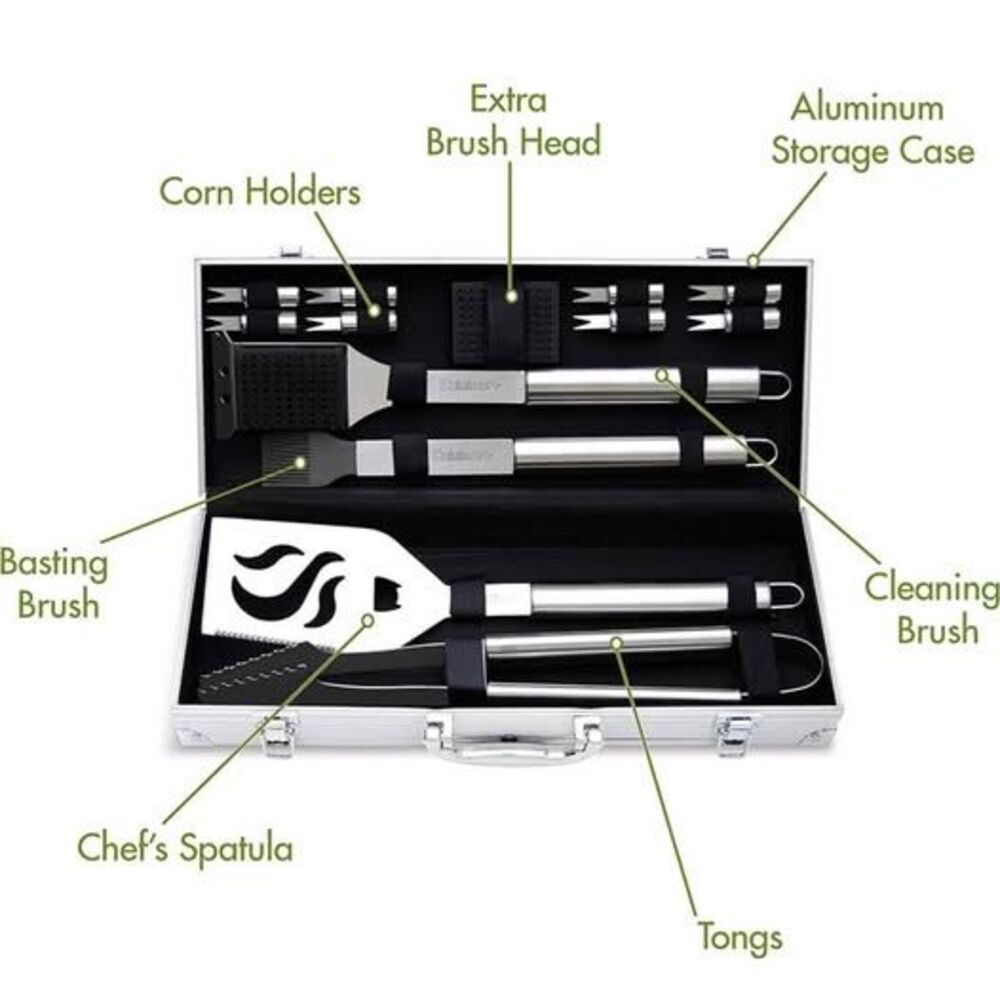 Stainless Steel 14-Piece Grill Set